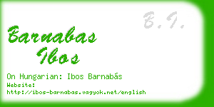 barnabas ibos business card