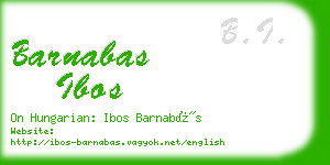 barnabas ibos business card